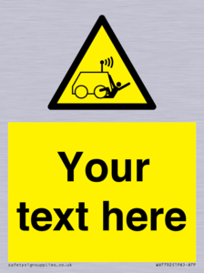 Custom warning run over by operator controlled machine